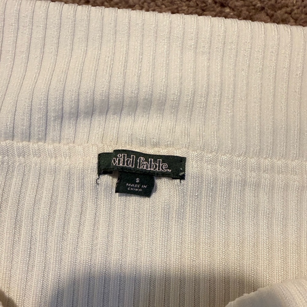 Wild Fable Cream Ribbed Knit Top - Picture 2 of 4